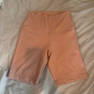 90 Degree By Reflex Peach High-Waist Bike Shorts